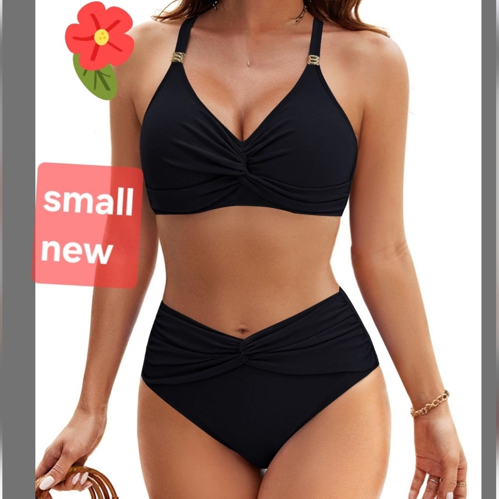 Stylish Black Women's Bikini Set Small NEW!